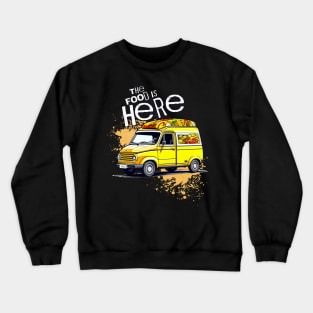 The food is here, deliveries, fun Crewneck Sweatshirt